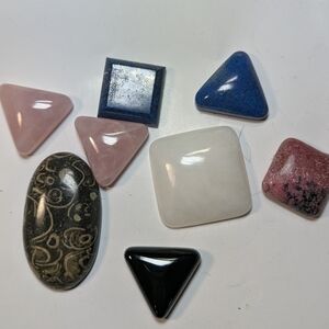 Wendy Gell material for jewelry making minerals and custom shapes.